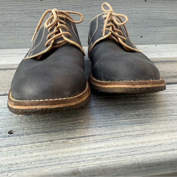 Johnston & Murphy 1850 Classic Dark Navy Leather Men's Oxford Shoes Size 10.5 - Picture 5 of 17